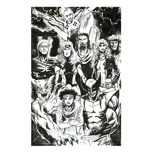 Marvel X-Men 11x17 Sketch Art - Iconic Superhero Artwork — On the